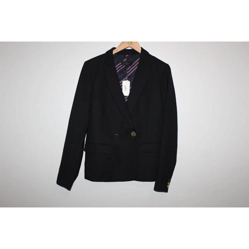 NWT J. Crew Dover Blazer Suit Jacket Navy Blue G7102 Women's Size 6 H14488 - Picture 2 of 12